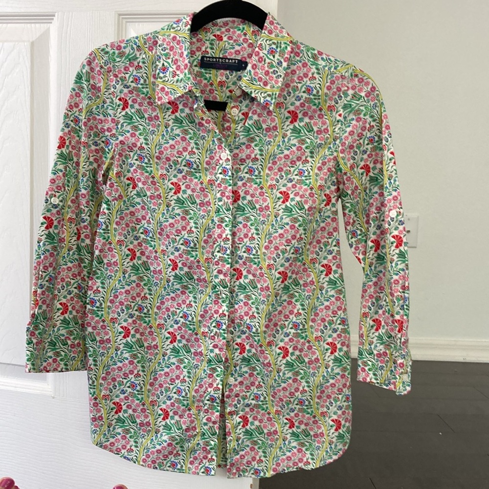 Liberty of London Sportscraft floral shirt size 6